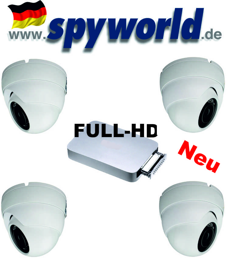 FULL-HD-Nano-Recorder inkl. HD-oder FULL-HD-Infrarot-Domkamera, FULL-HD-Nano-Recorder inkl. HD-oder FULL-HD-Infrarot-Domkamera,